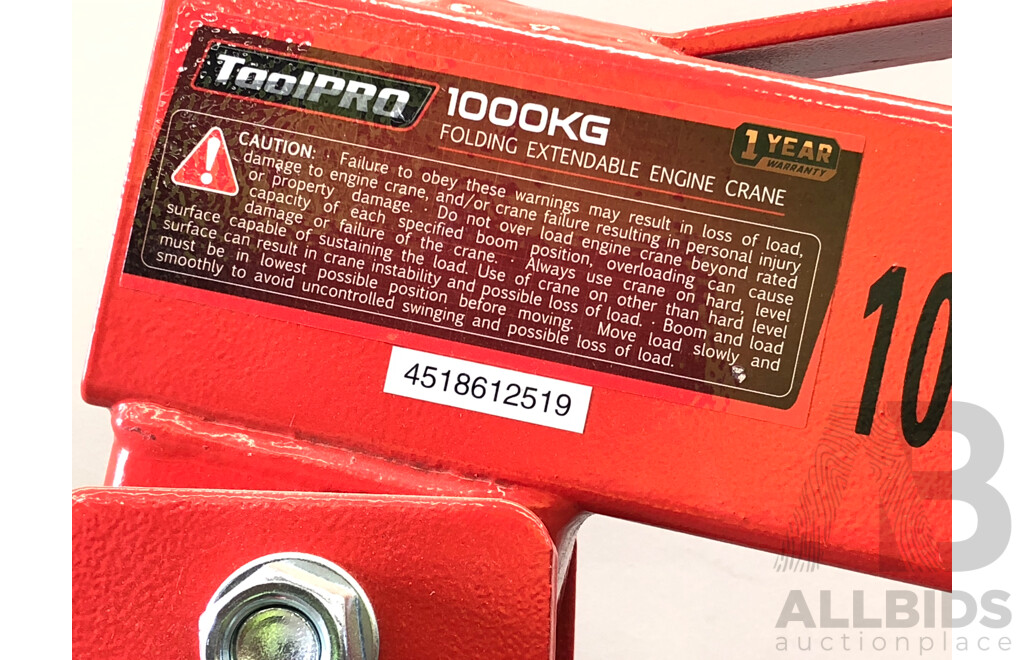 Toolpro 1000kg Four Wheel Engine Stand