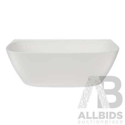 Contura II 1700mm Back to Wall Freestanding Bath - Matte White - Brand New - RRP $3669-00