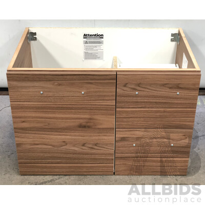 Marquis 750mm Wallmount Vanity - Notaio Walnut  - New - ORP $469.00