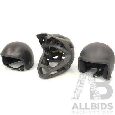 Fox Proframe Helmet and Two Novelty Helmets