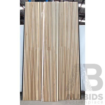 Timber Acoustic Slat Panels - Lot of Five - New
