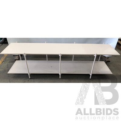 Metal Two Tier Shelving Unit