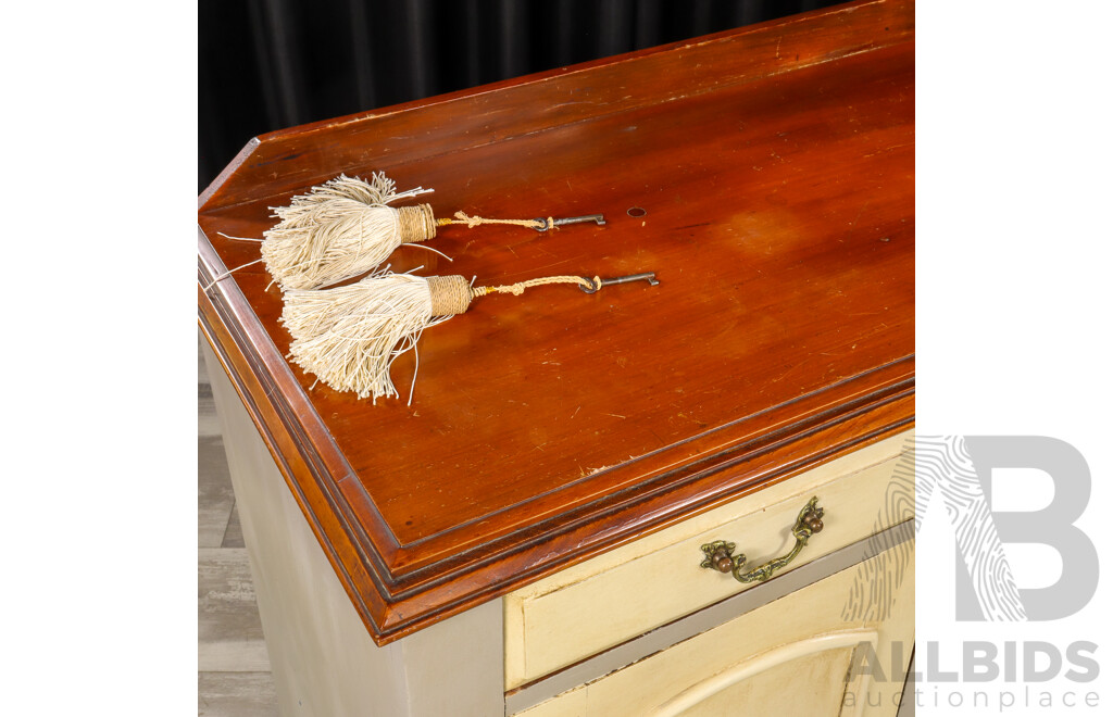 Edwardian Mahogany Three Drawer Sideboard with Three Doors
