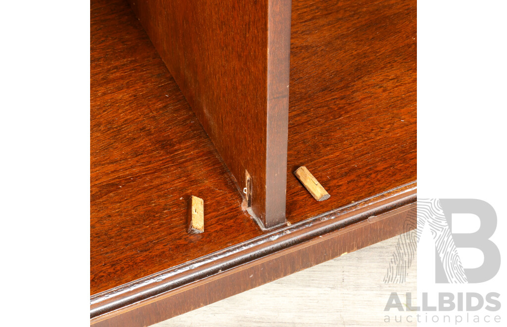 Victorian Flame Mahogany Dwarf Bookcase with Three Astrigal Doors