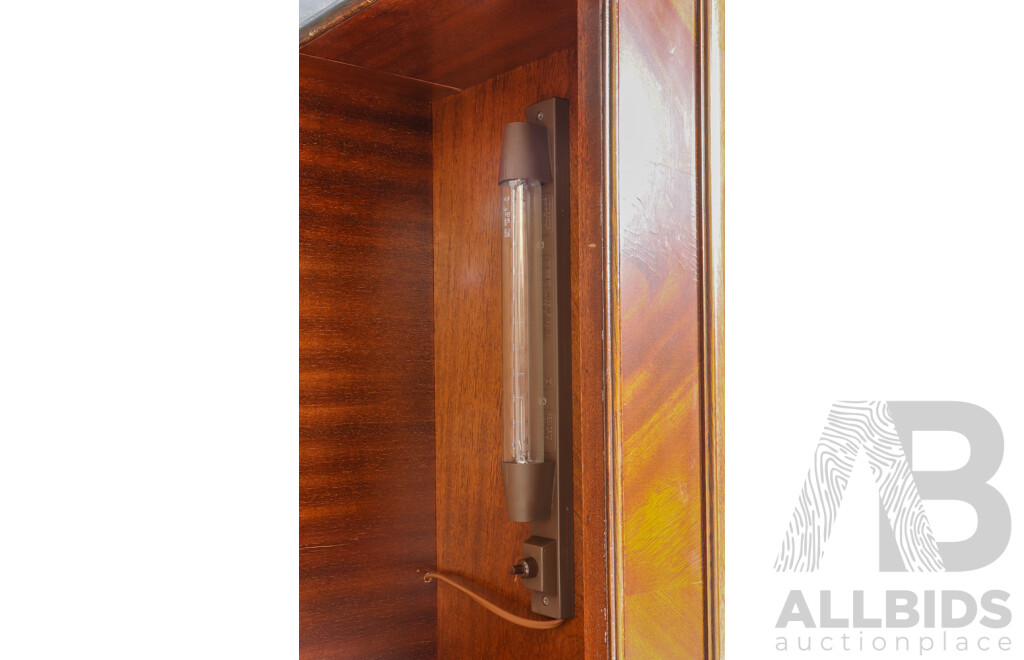 Victorian Flame Mahogany Dwarf Bookcase with Three Astrigal Doors