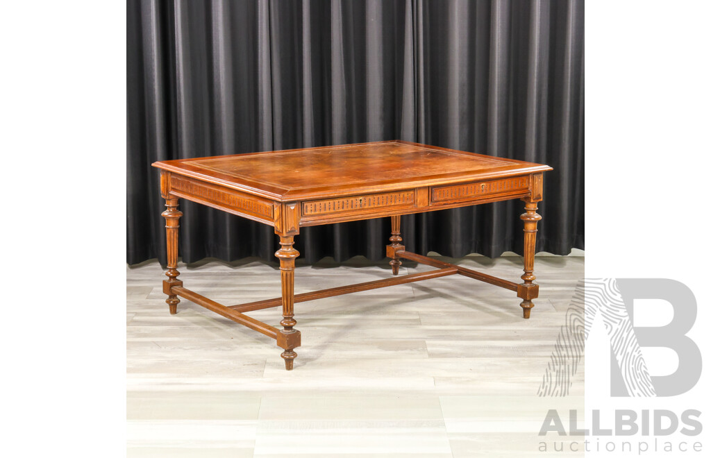 Louis XVI Style Leather Top Desk