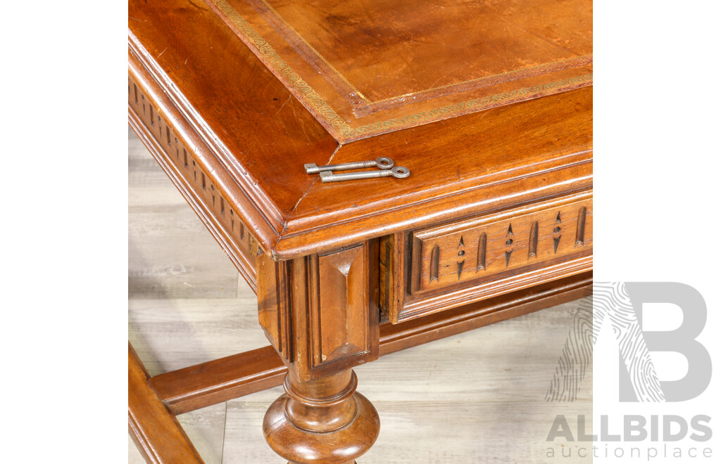 Louis XVI Style Leather Top Desk