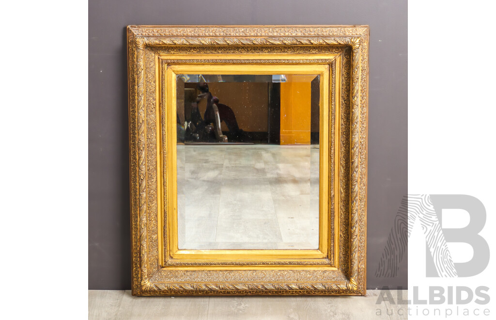Vintage Bevelled Edge Mirror with Deep Gilt Frame