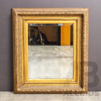 Vintage Bevelled Edge Mirror with Deep Gilt Frame