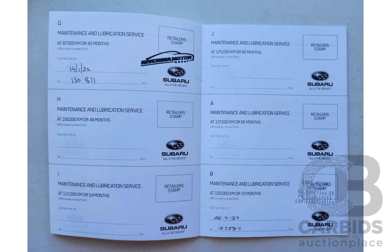 6/2012 Subaru Impreza 2.0i-L (awd) MY12 4d Sedan White 2.0L