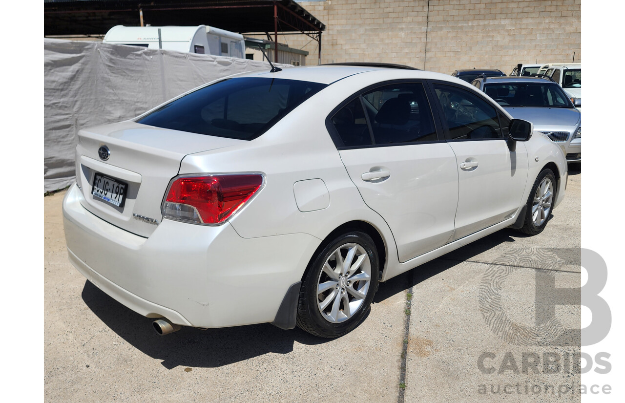 6/2012 Subaru Impreza 2.0i-L (awd) MY12 4d Sedan White 2.0L