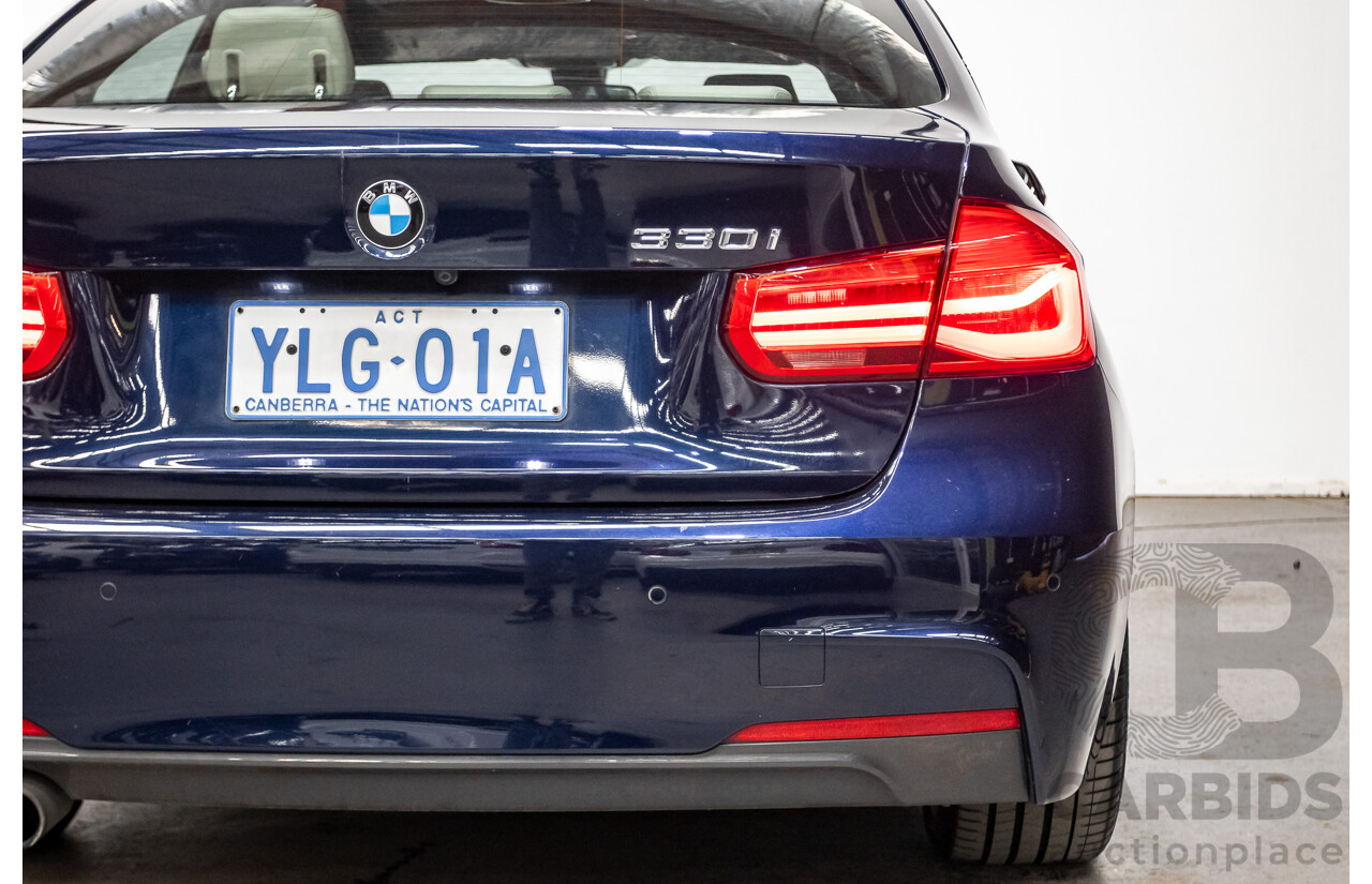 07/2016 BMW 330i M-Sport F30 LCI 4d Sedan Tanzanite Blue Metallic Turbo 2.0L
