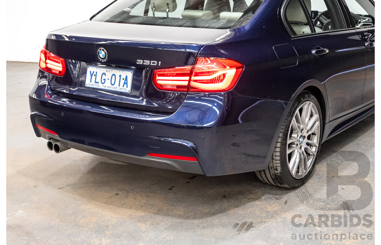 07/2016 BMW 330i M-Sport F30 LCI 4d Sedan Tanzanite Blue Metallic Turbo 2.0L