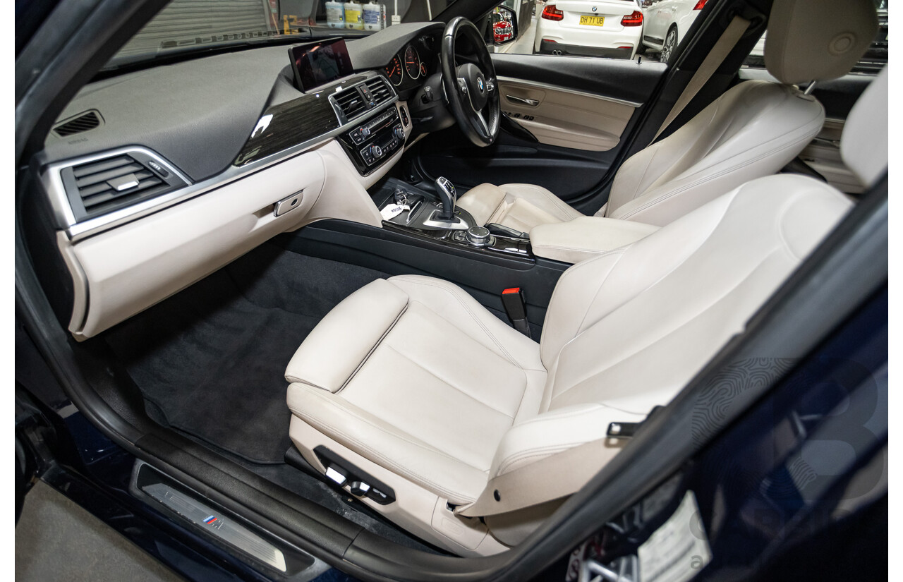 07/2016 BMW 330i M-Sport F30 LCI 4d Sedan Tanzanite Blue Metallic Turbo 2.0L