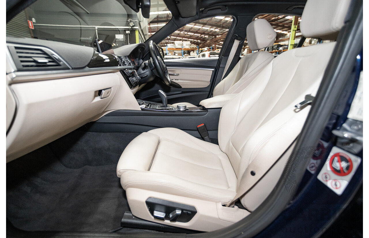 07/2016 BMW 330i M-Sport F30 LCI 4d Sedan Tanzanite Blue Metallic Turbo 2.0L