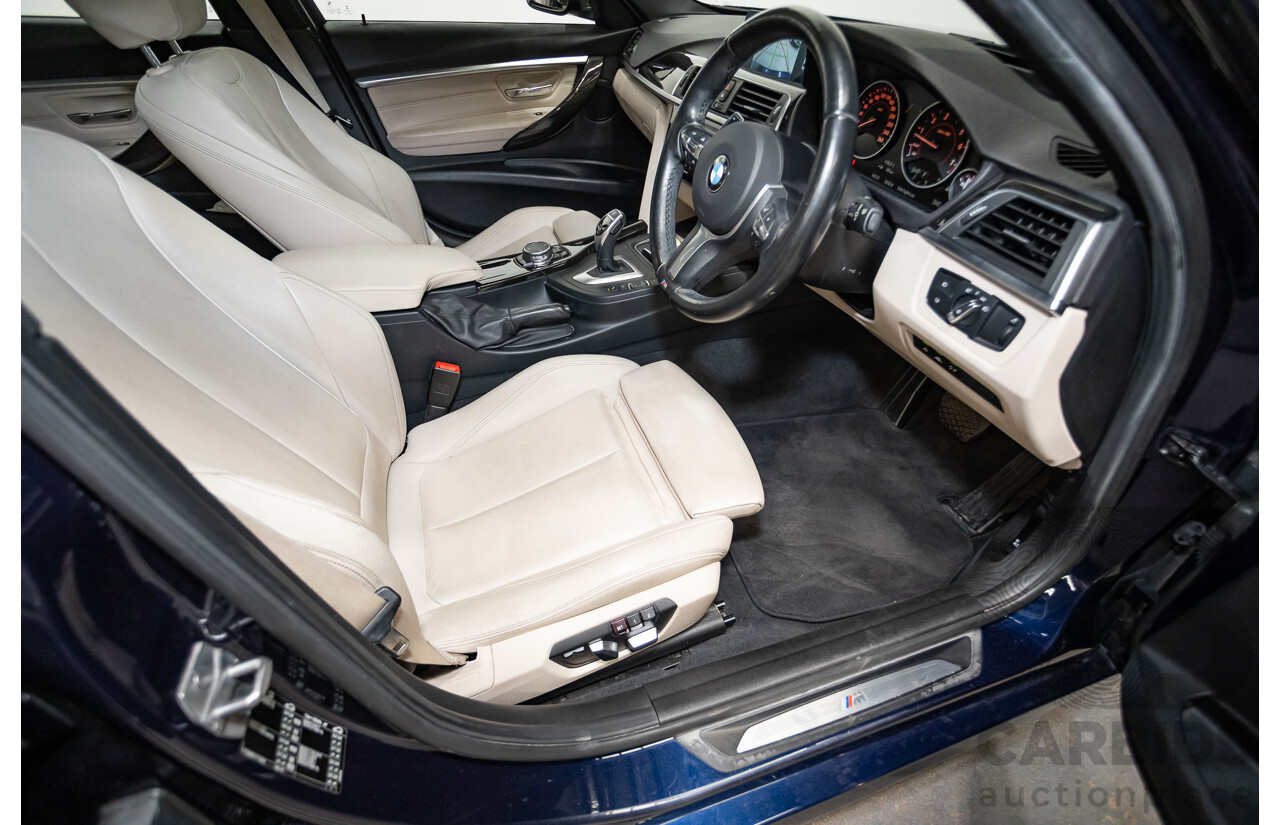 07/2016 BMW 330i M-Sport F30 LCI 4d Sedan Tanzanite Blue Metallic Turbo 2.0L