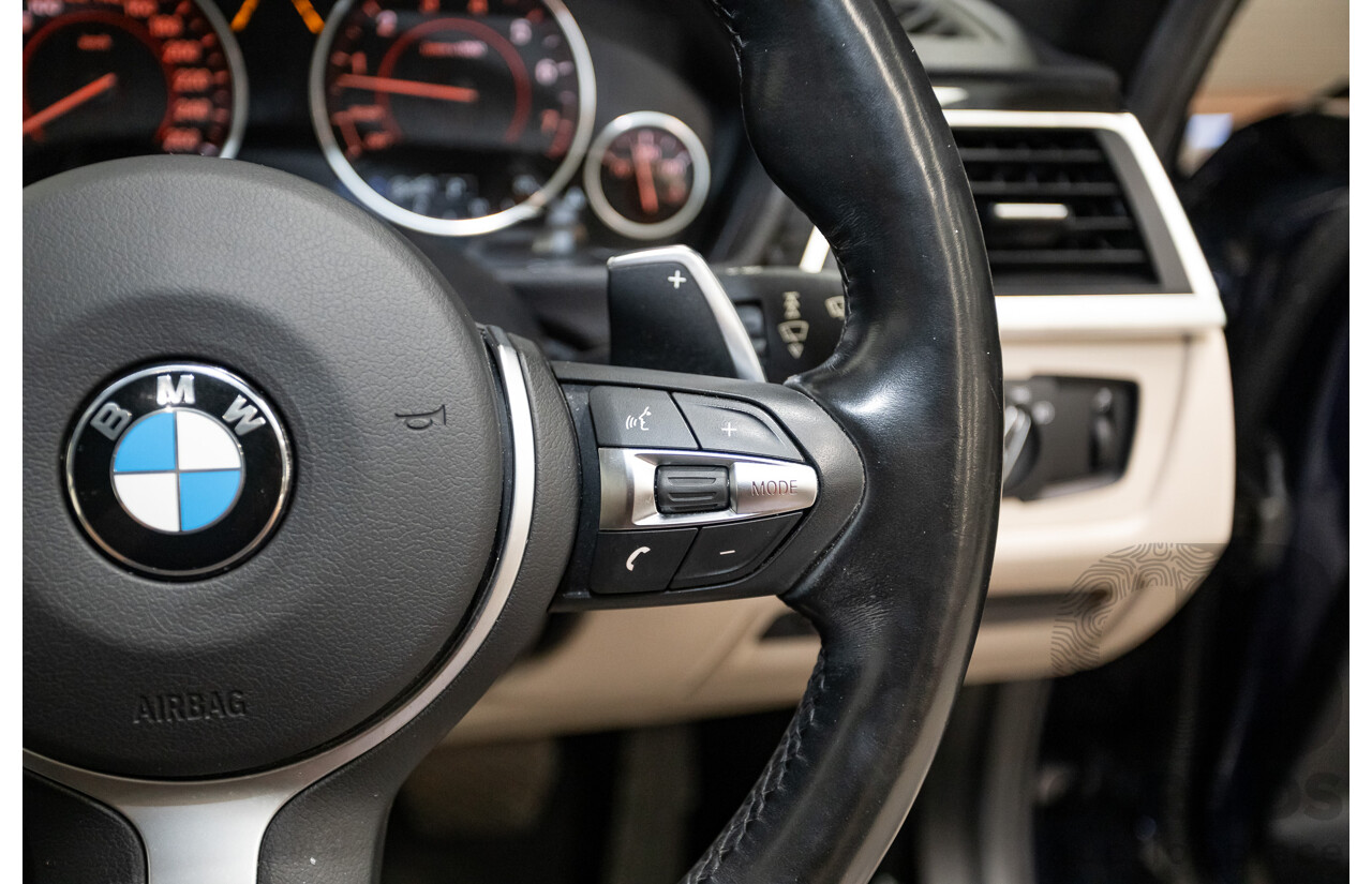 07/2016 BMW 330i M-Sport F30 LCI 4d Sedan Tanzanite Blue Metallic Turbo 2.0L