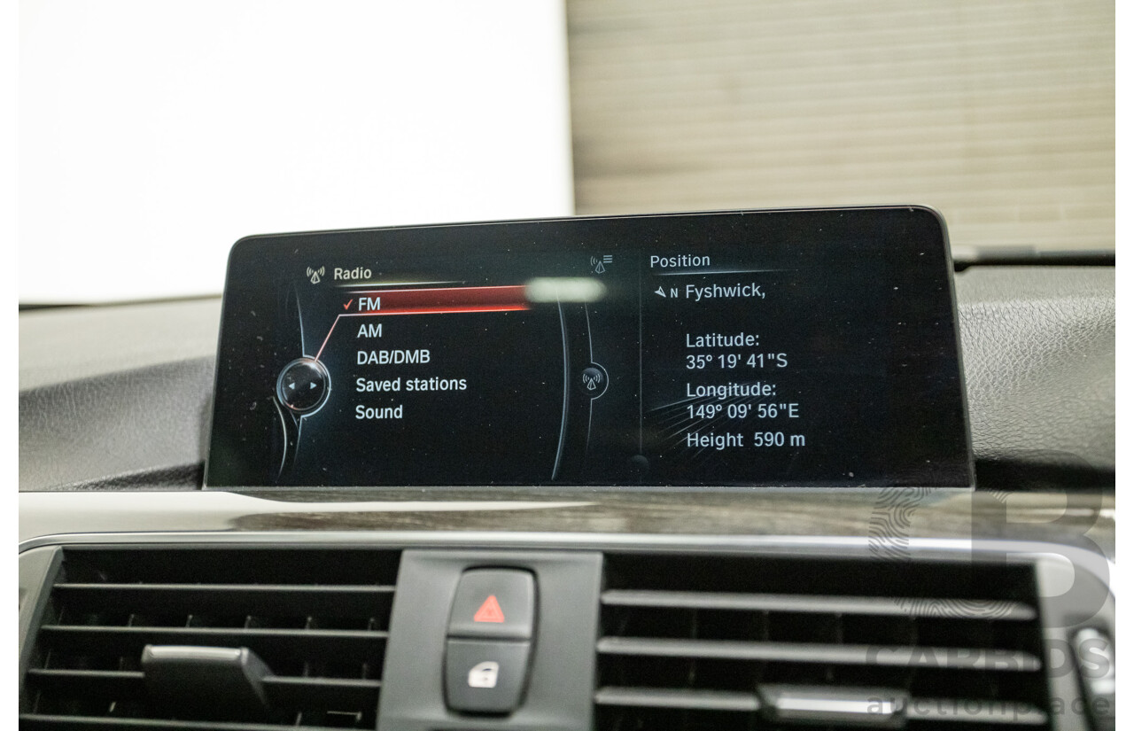 07/2016 BMW 330i M-Sport F30 LCI 4d Sedan Tanzanite Blue Metallic Turbo 2.0L