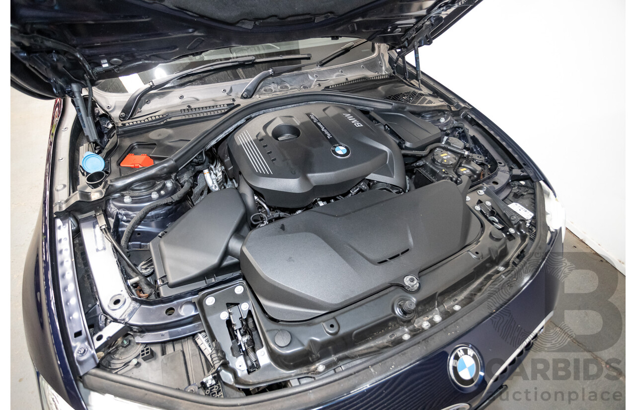 07/2016 BMW 330i M-Sport F30 LCI 4d Sedan Tanzanite Blue Metallic Turbo 2.0L