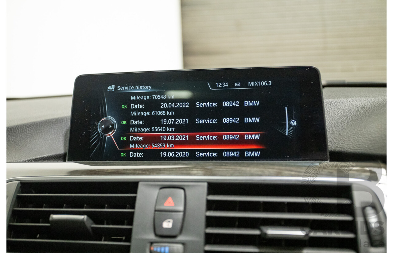 07/2016 BMW 330i M-Sport F30 LCI 4d Sedan Tanzanite Blue Metallic Turbo 2.0L