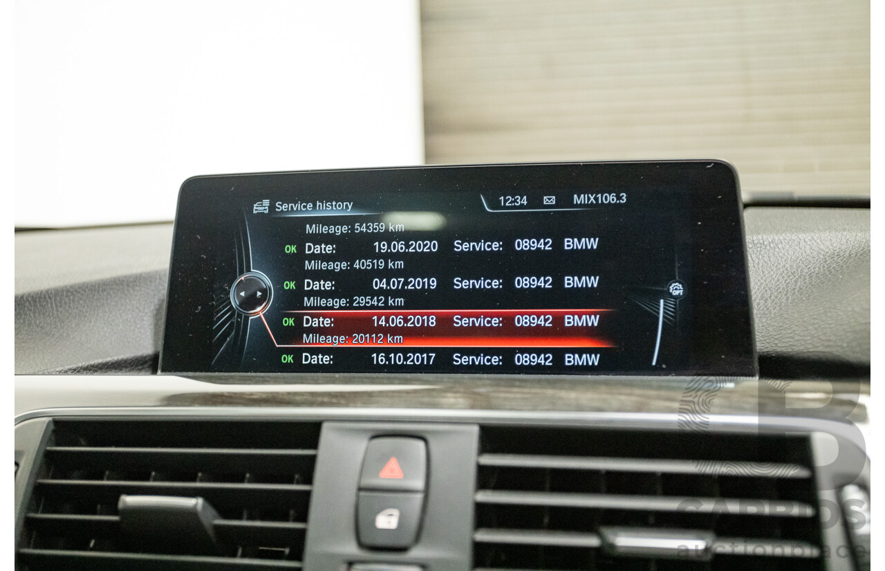 07/2016 BMW 330i M-Sport F30 LCI 4d Sedan Tanzanite Blue Metallic Turbo 2.0L