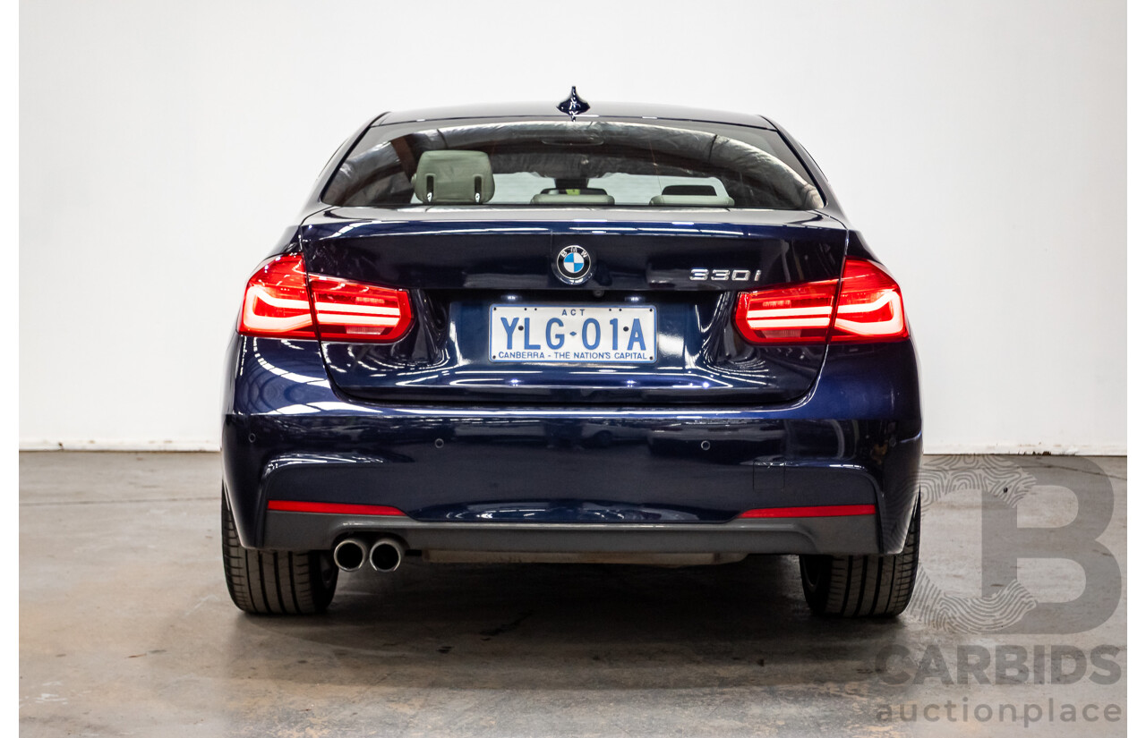 07/2016 BMW 330i M-Sport F30 LCI 4d Sedan Tanzanite Blue Metallic Turbo 2.0L