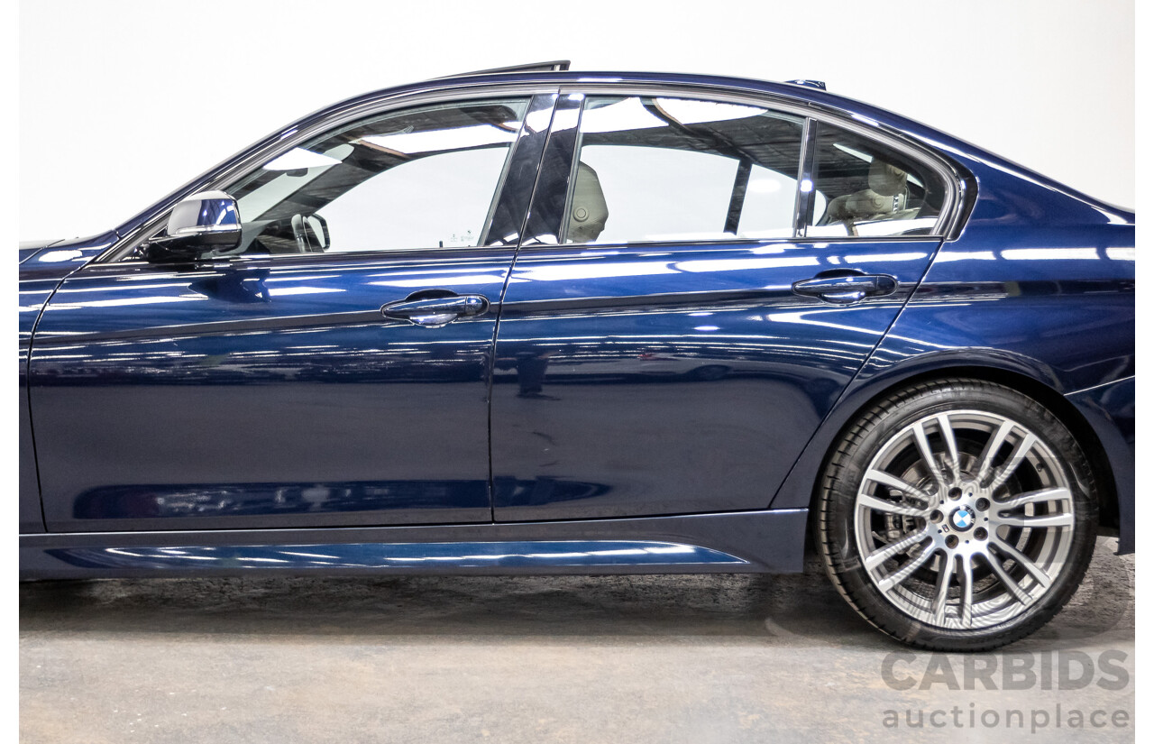 07/2016 BMW 330i M-Sport F30 LCI 4d Sedan Tanzanite Blue Metallic Turbo 2.0L