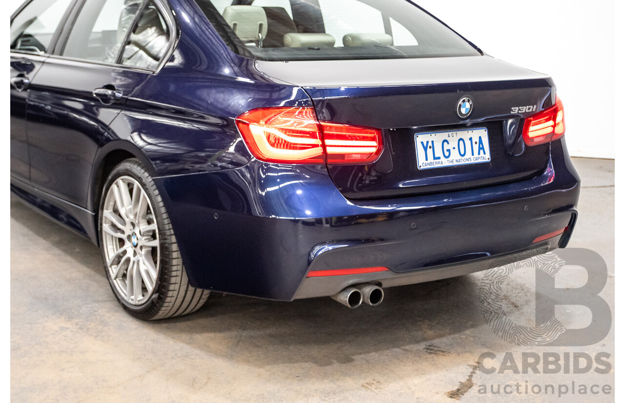 07/2016 BMW 330i M-Sport F30 LCI 4d Sedan Tanzanite Blue Metallic Turbo 2.0L
