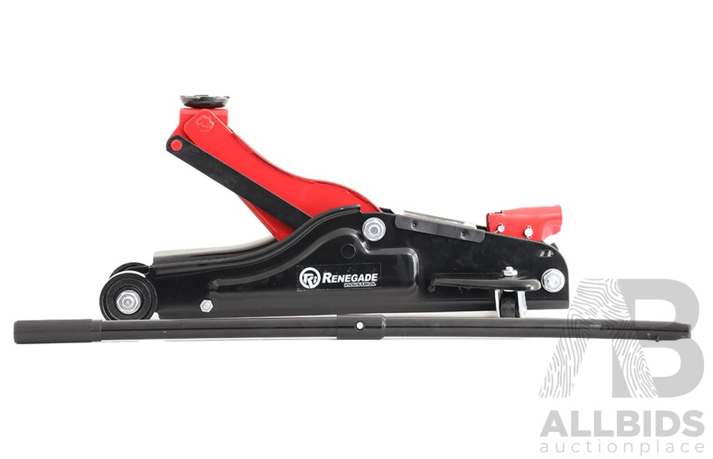 Renegade 1700kg Professional Trolley Jack and 1500kg Vehicle Stand Combo Kit - New