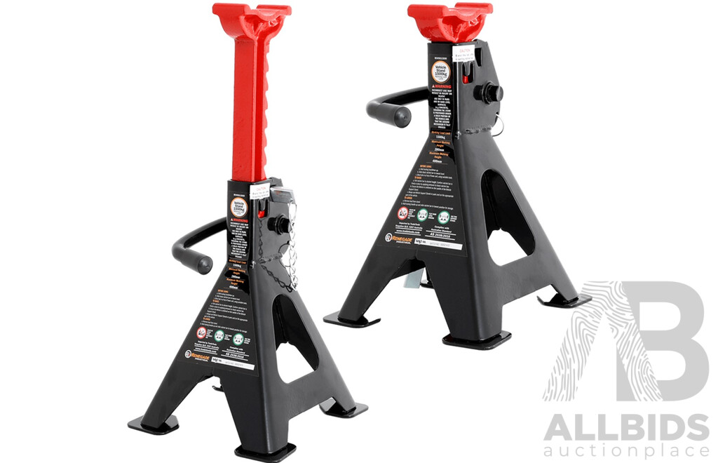 Renegade 1700kg Professional Trolley Jack and 1500kg Vehicle Stand Combo Kit - New