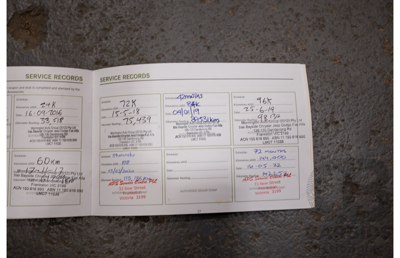 06/2015 Jeep Grand Cherokee SRT 8 (4x4) WK MY15 4d Wagon Redline Pearl V8 6.4L