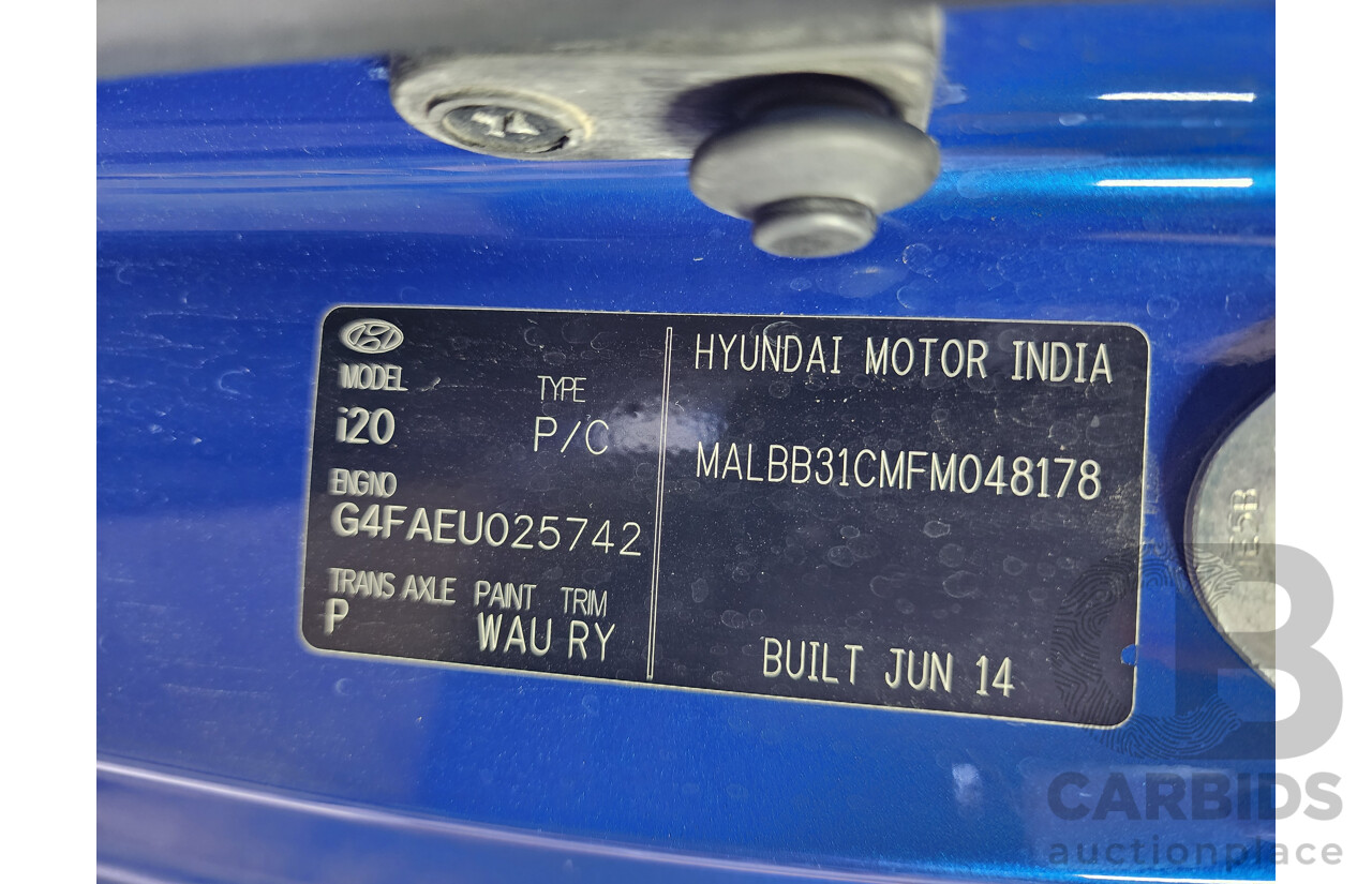 8/2014 Hyundai i20 Active PB MY14 3d Hatchback Blue 1.4L