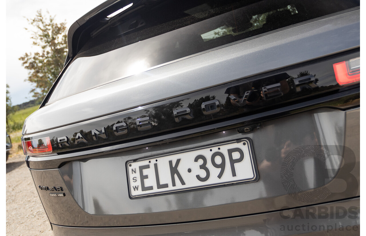 12/2017 Land Rover Range Rover Velar D300 HSE R-Dynamic (AWD) L560 MY18 4d Wagon Ammonite Grey Metallic Twin Turbo Diesel V6 3.0L