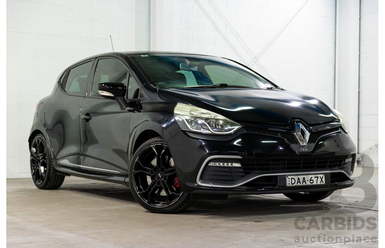 9/2014 Renault Clio RS 200 Sport X98 5d Hatchback Deep Black Metallic Turbo 1.6L