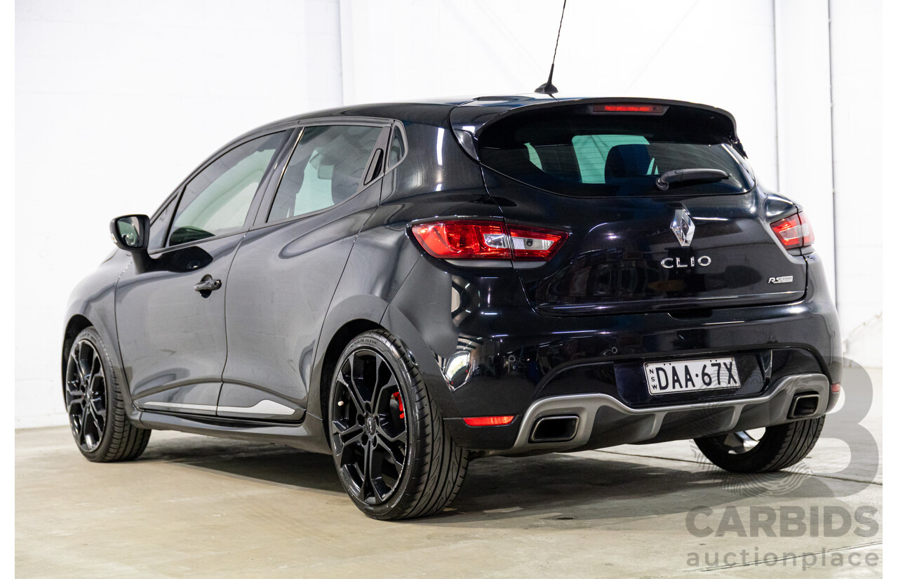 9/2014 Renault Clio RS 200 Sport X98 5d Hatchback Deep Black Metallic Turbo 1.6L