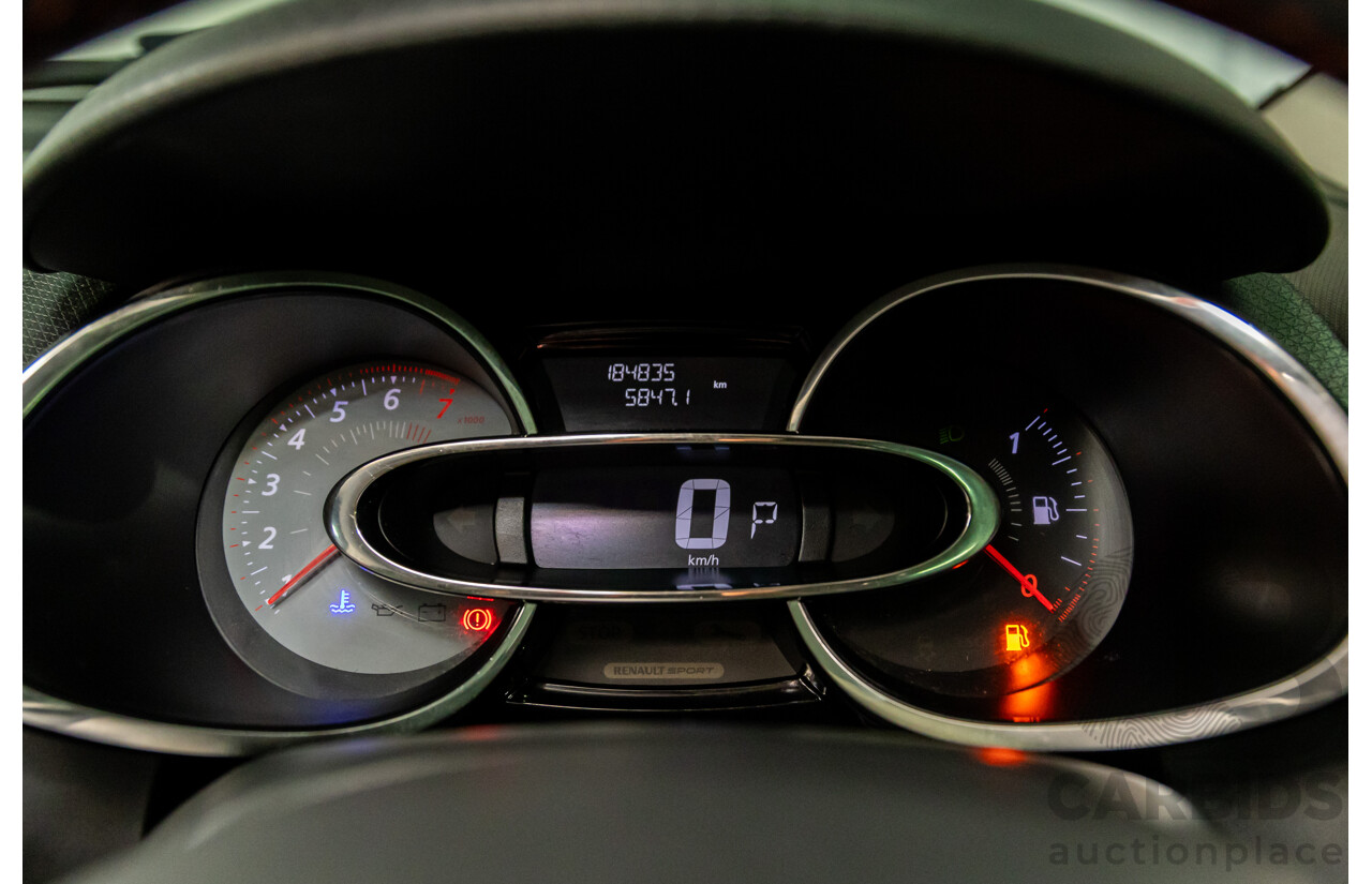 9/2014 Renault Clio RS 200 Sport X98 5d Hatchback Deep Black Metallic Turbo 1.6L