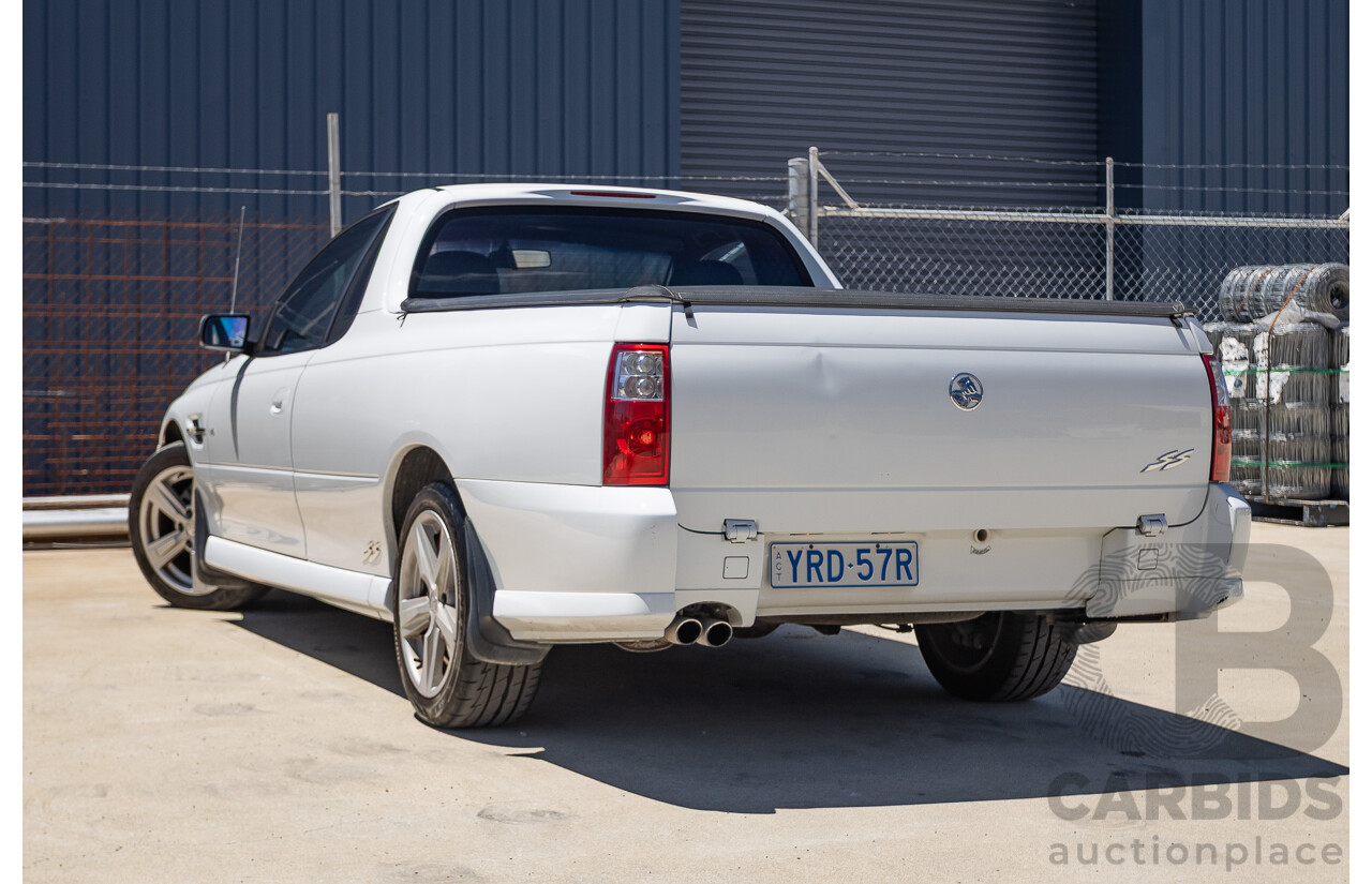 8/2005 Holden Commodore SS VZ Utility Heron White 5.7L V8