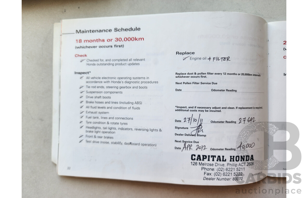 1/2010 Honda Civic VTi MY10 4d Sedan Maroon 1.8L