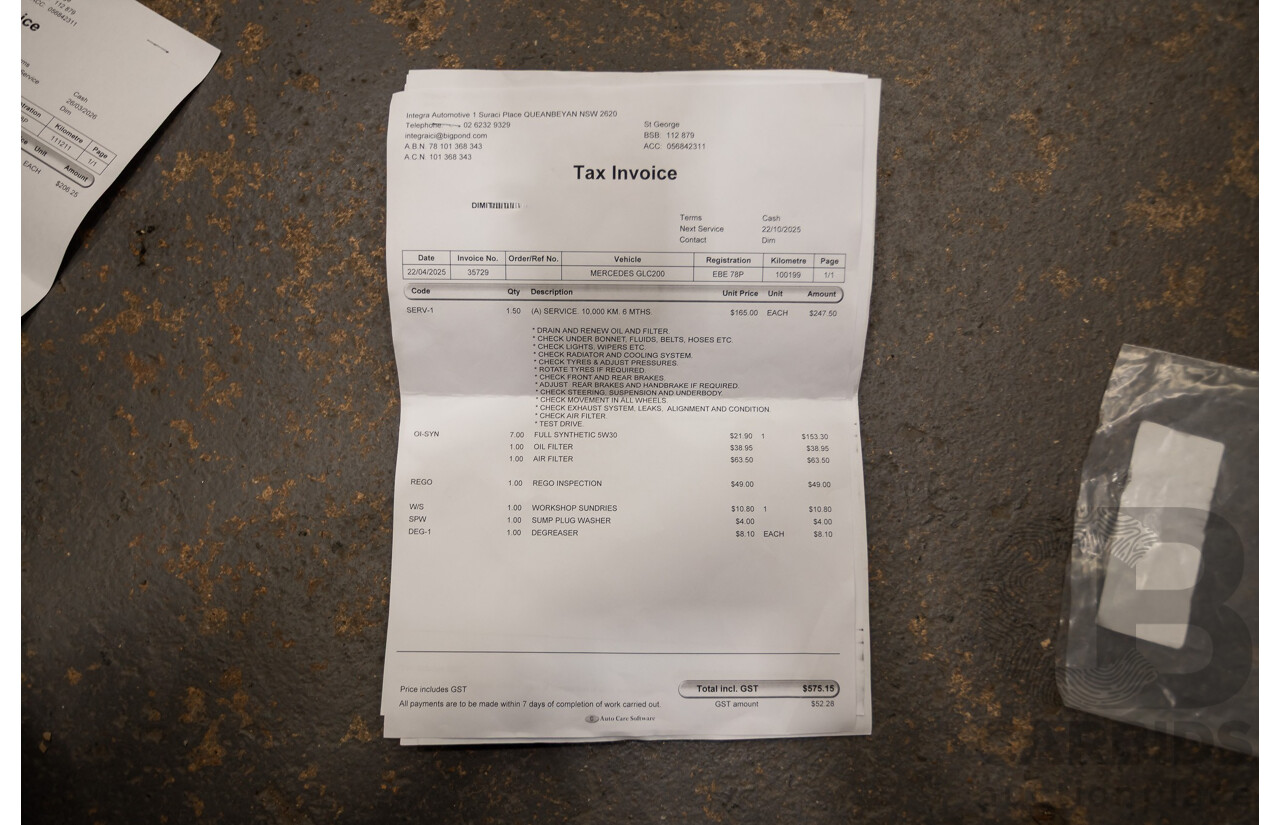 03/2019 Mercedes-Benz GLC200 (AWD) X253 MY19.5 4D Wagon Diamond White Turbo 2.0L