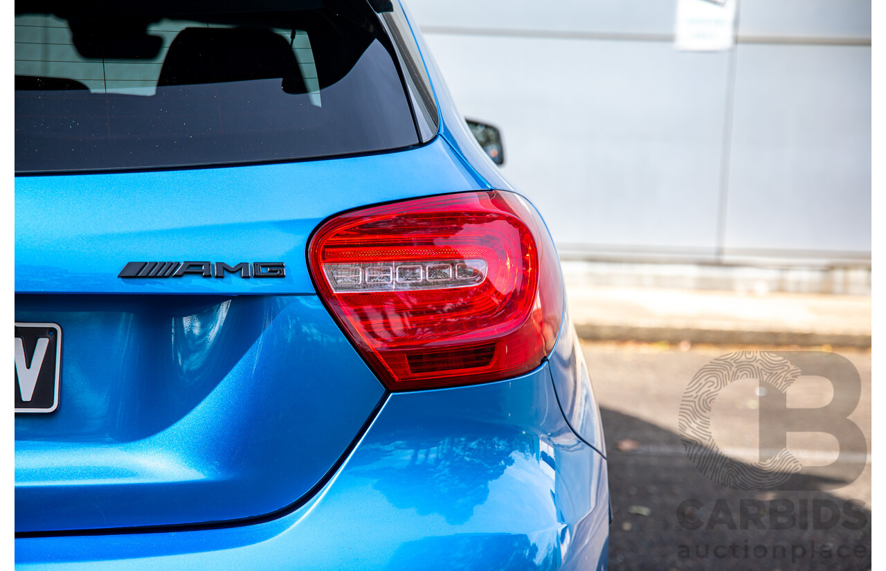 1/2015 Mercedes-Benz A45 AMG 176 MY15 5d Hatchback South Sea Blue Metallic Turbo 2.0L