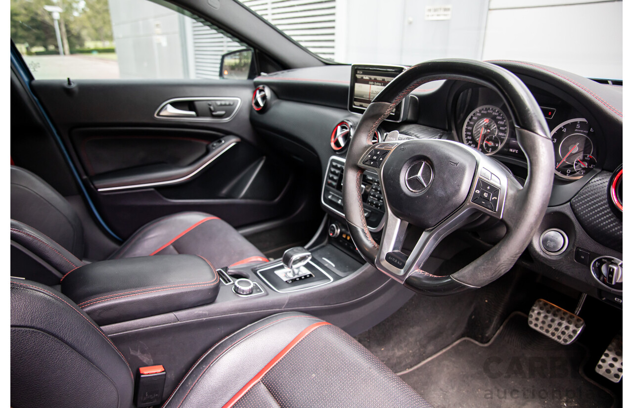 1/2015 Mercedes-Benz A45 AMG 176 MY15 5d Hatchback South Sea Blue Metallic Turbo 2.0L