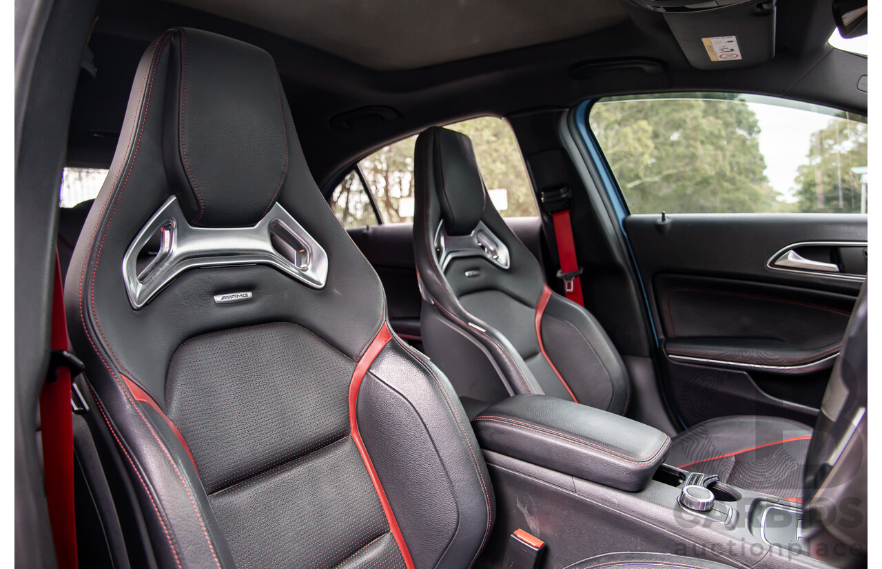 1/2015 Mercedes-Benz A45 AMG 176 MY15 5d Hatchback South Sea Blue Metallic Turbo 2.0L