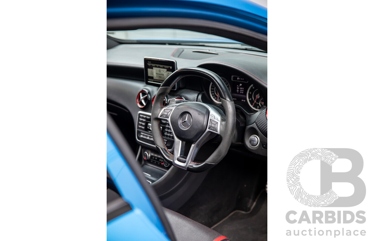1/2015 Mercedes-Benz A45 AMG 176 MY15 5d Hatchback South Sea Blue Metallic Turbo 2.0L