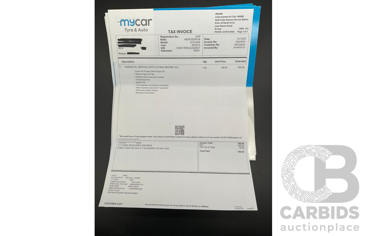 1/2015 Mercedes-Benz A45 AMG 176 MY15 5d Hatchback South Sea Blue Metallic Turbo 2.0L