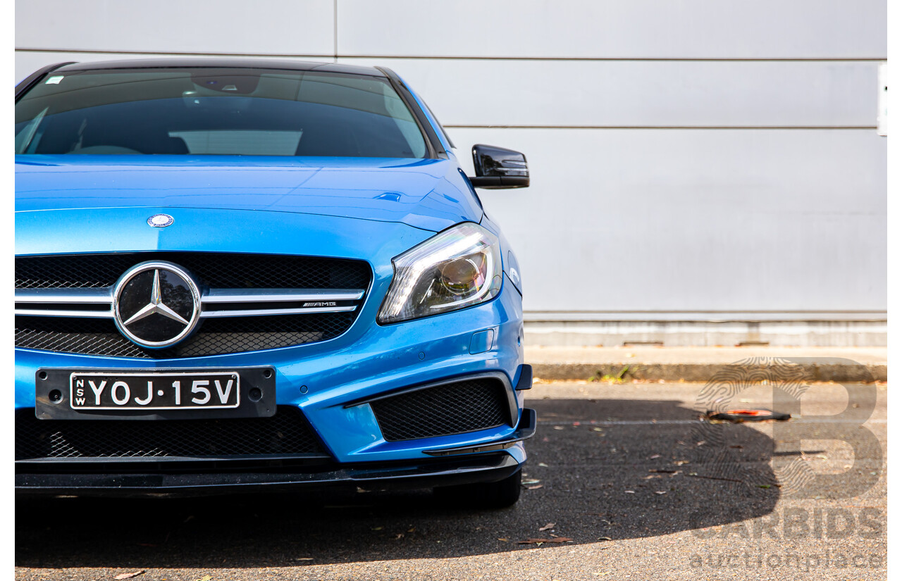 1/2015 Mercedes-Benz A45 AMG 176 MY15 5d Hatchback South Sea Blue Metallic Turbo 2.0L