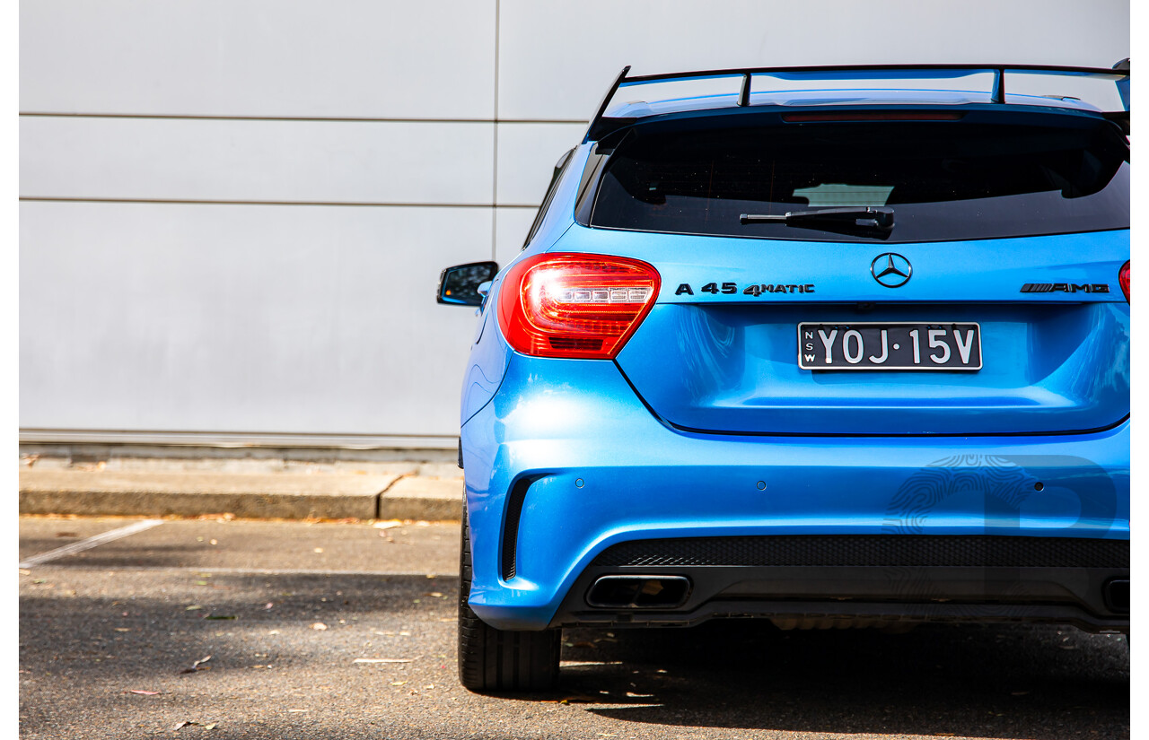 1/2015 Mercedes-Benz A45 AMG 176 MY15 5d Hatchback South Sea Blue Metallic Turbo 2.0L