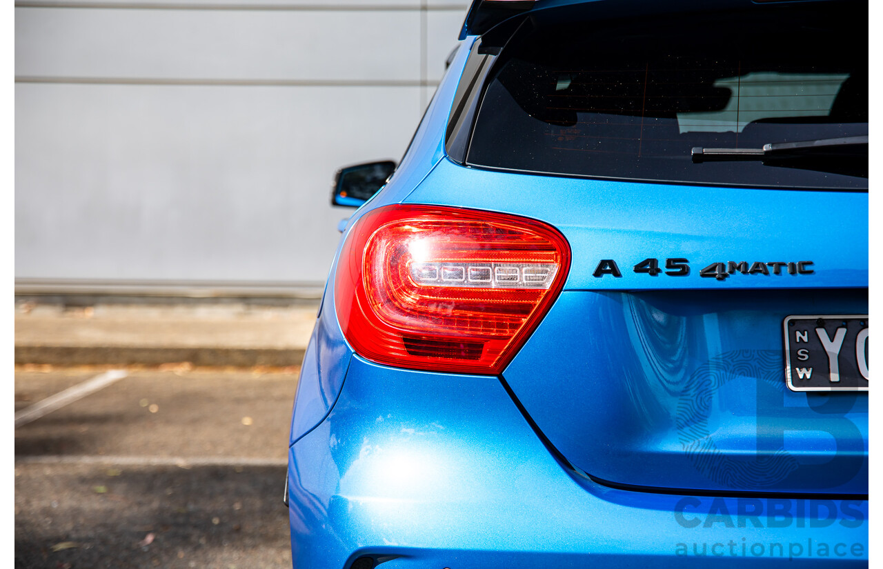 1/2015 Mercedes-Benz A45 AMG 176 MY15 5d Hatchback South Sea Blue Metallic Turbo 2.0L