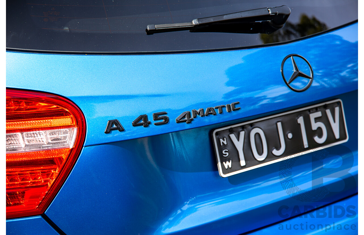 1/2015 Mercedes-Benz A45 AMG 176 MY15 5d Hatchback South Sea Blue Metallic Turbo 2.0L