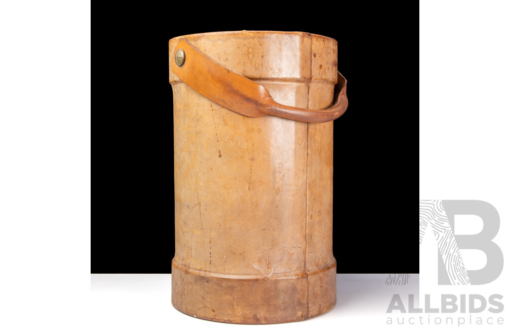 Antique English Leather Stick Stand