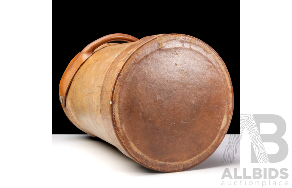 Antique English Leather Stick Stand